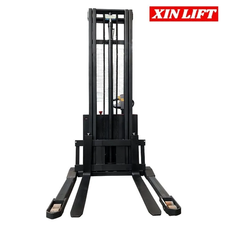 2000 kg/ 3.5 metros Apilador Full Eléctrico Hombre Caminando Base Ancha Marca XIN LIFT