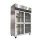 4 puertas Vidrio Dual Congelador Refrigerador Industrial